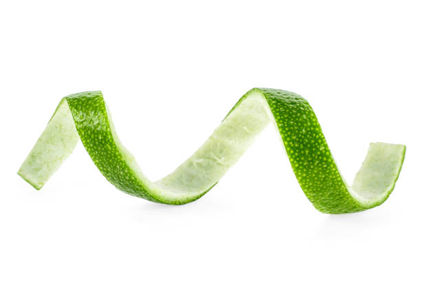 istock Peel of lime isolated on a white background. Vitamine C. 1010226494