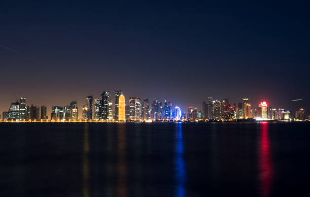 istock Illuminated Doha City Skyline Night View 1010227028