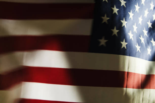 istock American Flag Waving with Dark Shadows 1010240614