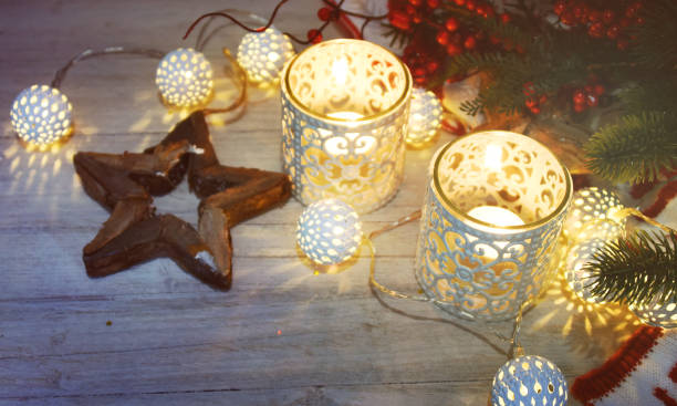 istock Christmas cozy decoration and lighting 1010241272