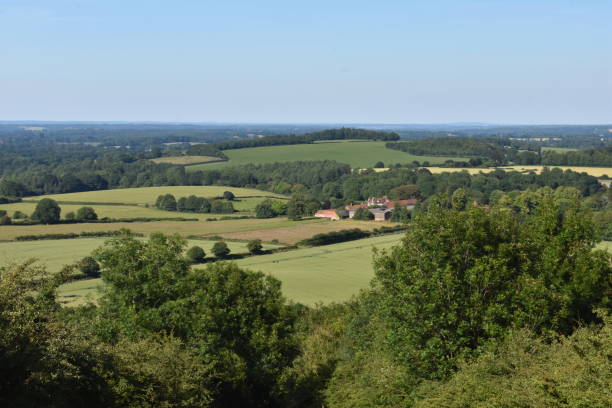 istock View of Old Burghclere, Hampshire, from Beacon Hill 1010249788