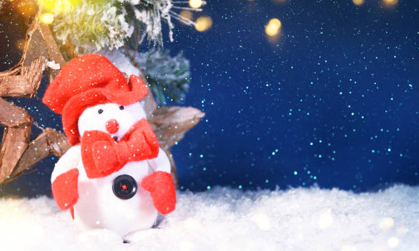 istock Snowman, Christmas holiday background 1010269452