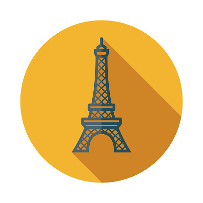 Eiffel Tower Flat Design France Icon Stock Illustration - Download Image  Now - Clip Art, Architecture, Color Image - iStock