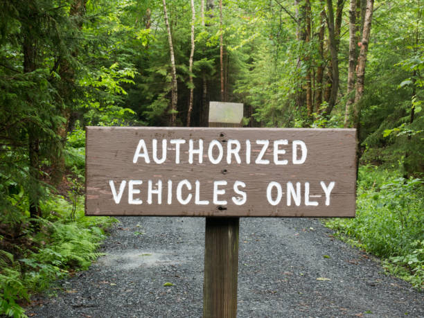 istock Authorized Vehicles Only wooden Sign 1010292204