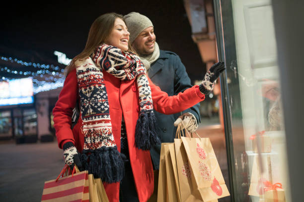 istock Together in shopping for presents 1010303792