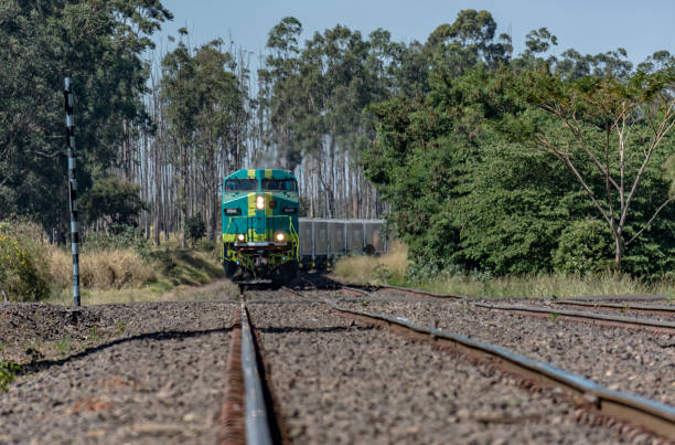 istock Freight trains passing by old railway station in a city 1010335390