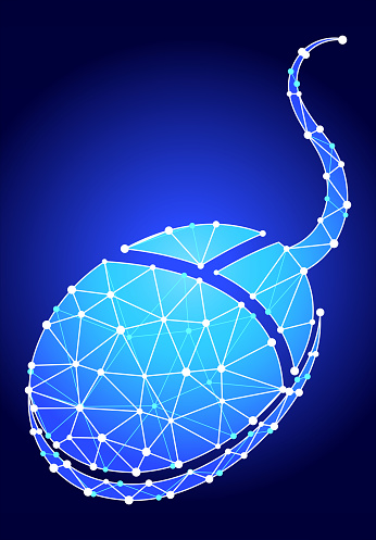 Computer Mouse Blue Triangle Node Vector Pattern Stock Illustration ...