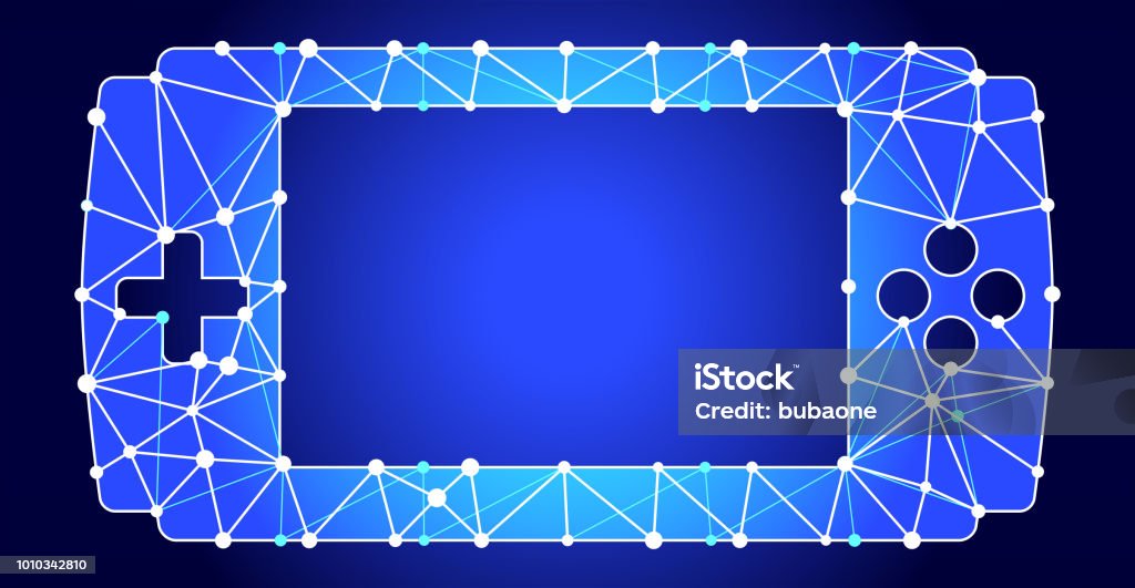Game Console Blue Triangle Node Vector Pattern Stock Illustration ...