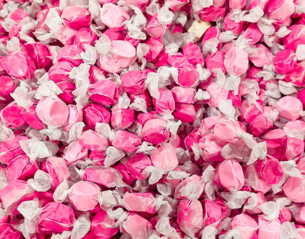 Pile of Pink Saltwater Taffy Candy