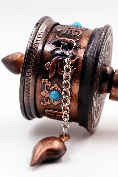 istock Hand held Tibetan Buddhist prayer wheel 1010386236