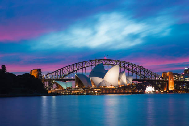 Sydney, Australia - April 8, 2014: The Sydney Opera House at sunset 