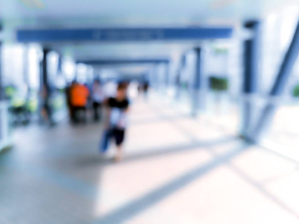 istock Abstract background of people walk on footbridge at rush hour 1010392556