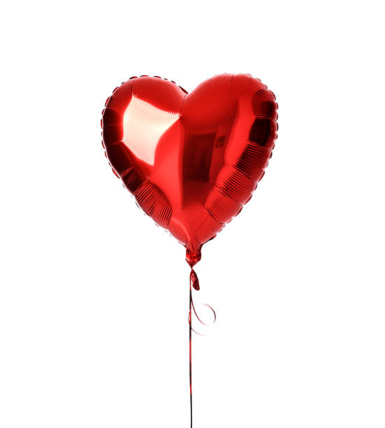 istock Single big  red heart balloon object for birthday isolated 1010408380
