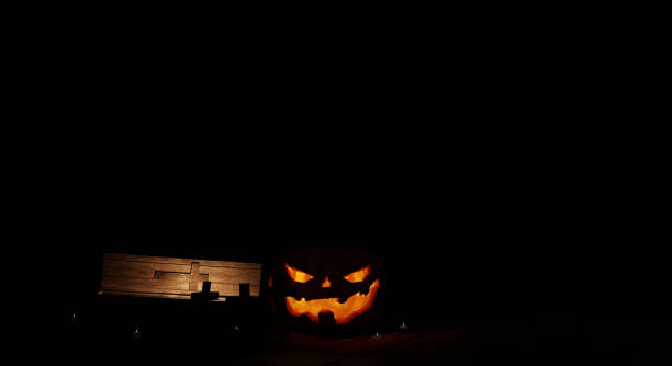istock halloween pumpkin in the night 3d-illustration 1010420472