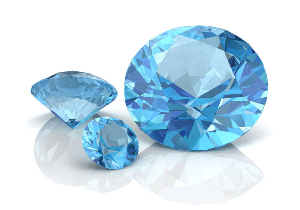 istock Beautiful gems on a white background , 3D illustration. 1010433716