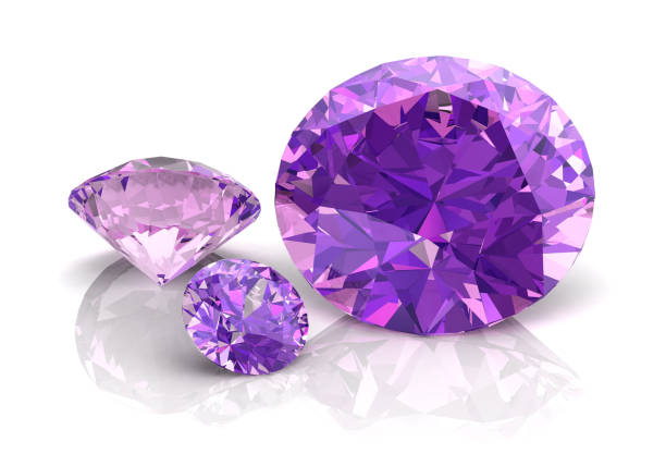 istock Beautiful gems on a white background , 3D illustration. 1010433756