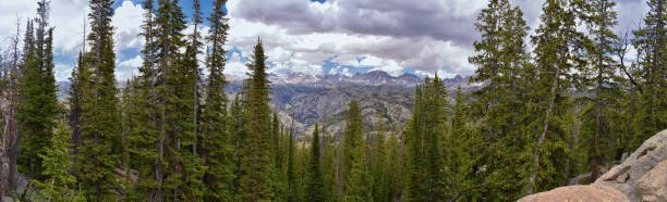 istock Wind River Range, Rocky Mountains, Wyoming, views from backpacking hiking trail to Titcomb Basin from Elkhart Park Trailhead going past Hobbs, Seneca, Island, Upper and Lower Jean Lakes as well as Photographers point. 1010443126