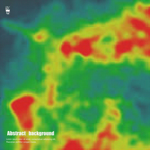 Colored heat map for temperature. Eps10 Vector illustration Colored heat map for temperature. Eps10 Vector illustration infrared background stock illustrations