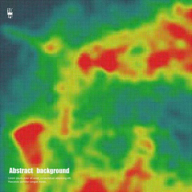 Vector illustration of Colored heat map for temperature. Eps10 Vector illustration