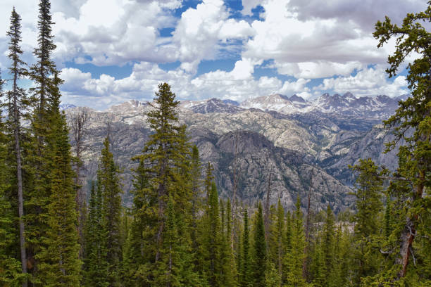 istock Wind River Range, Rocky Mountains, Wyoming, views from backpacking hiking trail to Titcomb Basin from Elkhart Park Trailhead going past Hobbs, Seneca, Island, Upper and Lower Jean Lakes as well as Photographers point. 1010446084