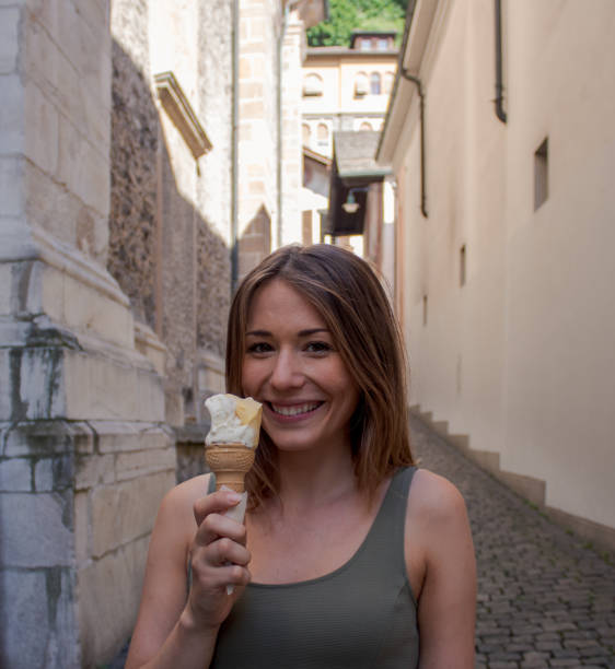 istock happy woman eating ice cream 1010448182