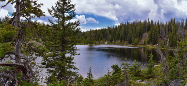 istock Wind River Range, Rocky Mountains, Wyoming, views from backpacking hiking trail to Titcomb Basin from Elkhart Park Trailhead going past Hobbs, Seneca, Island, Upper and Lower Jean Lakes as well as Photographers point. 1010449192