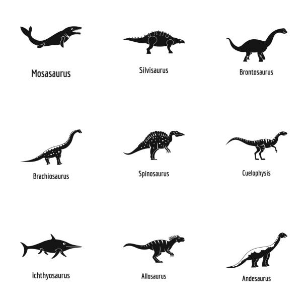 Viviparous Lizard Icons Set Simple Style Stock Illustration - Download  Image Now - Abstract, Ancient, Animal - iStock
