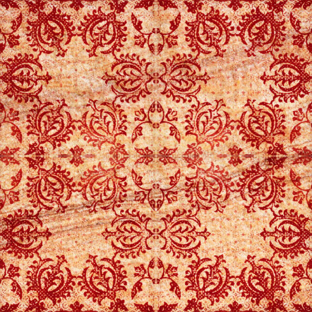 istock Old decorative sandstone tile background patterns handicraft from thailand In the park public. 1010467002
