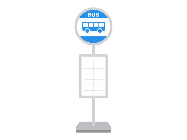 Vector illustration of bus stop