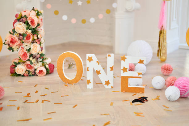 istock One year birthday. Child birthday. 1010488632