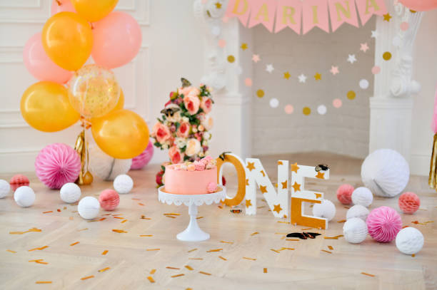 istock One year birthday. Child birthday. 1010488702