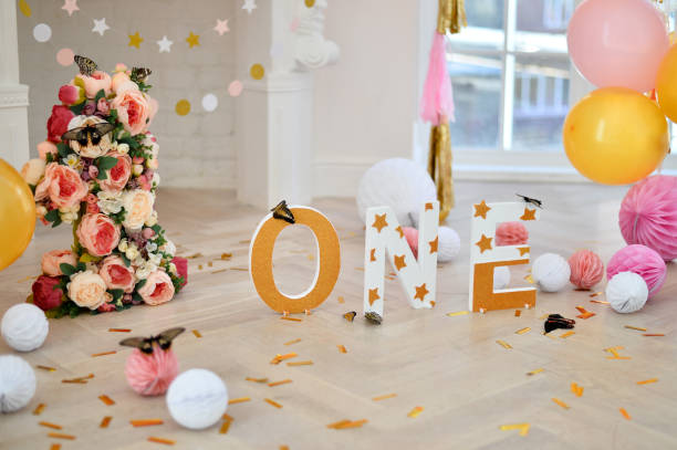 istock One year birthday. Child birthday. 1010488746