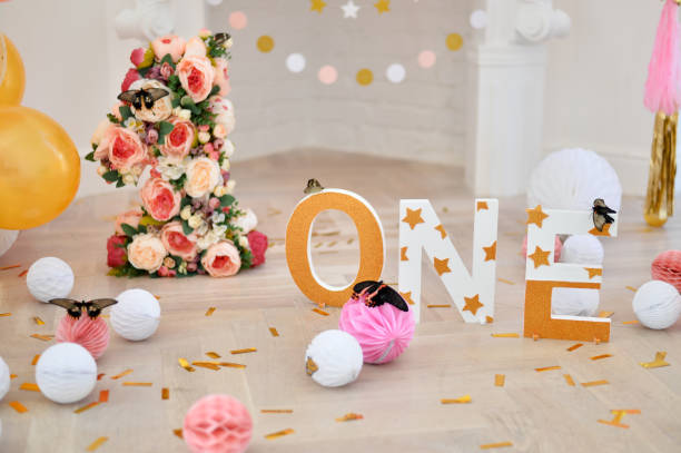 istock One year birthday. Child birthday. 1010488836