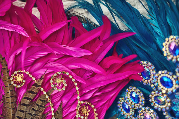 The beauty of extravagance Still life shot of costume headwear for samba dancers headdress stock pictures, royalty-free photos & images
