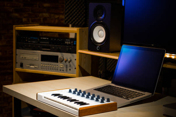 istock music keyboard and professional recording equipment in sound studio 1010500904