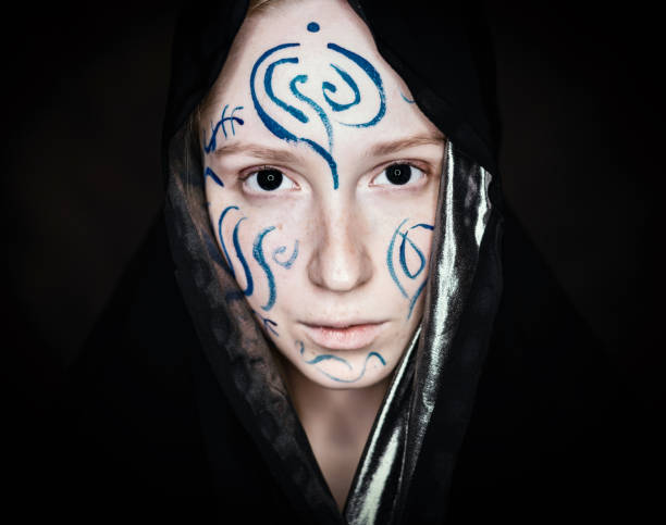 istock Woman with black eyes. 1010504550