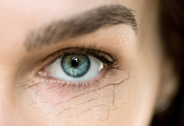 istock Woman with cracked on face. 1010504750