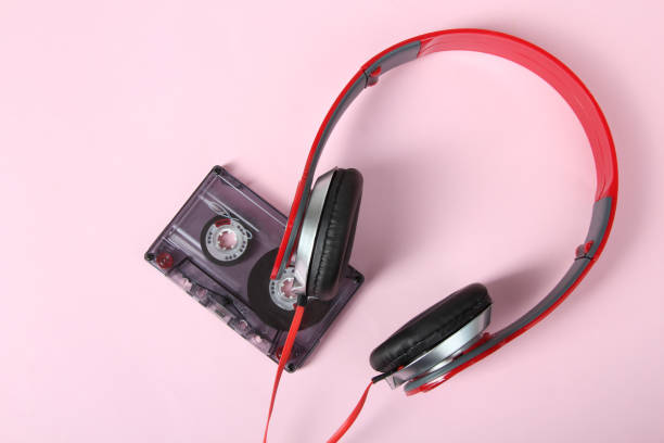 istock Old cassette and red headphones 1010510694