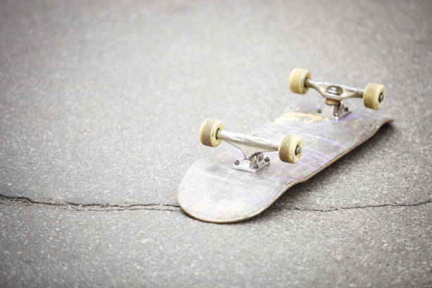 istock Old used skate board deck for extreme skating 1010521042