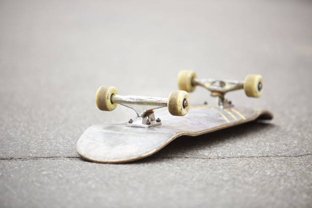 istock Old used skate board deck for extreme skating 1010521066