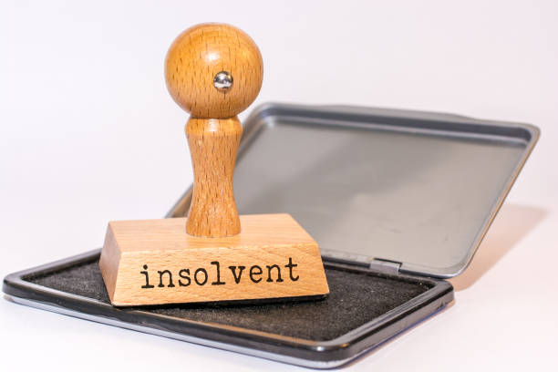 istock Stamp with the german word for insolvency on inkpad 1010534166