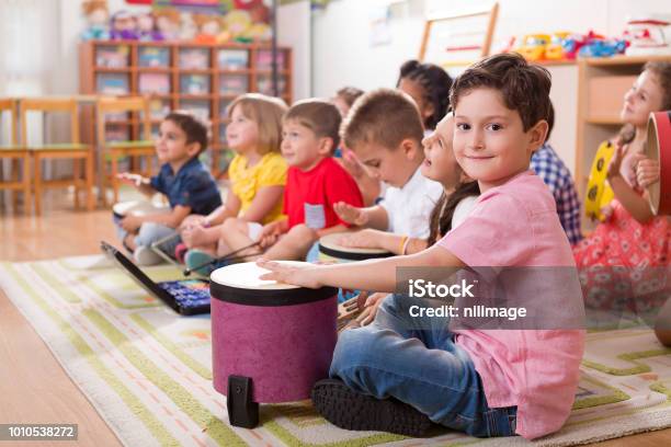Preschool Child Stock Photo - Download Image Now - Child, Music, Preschool