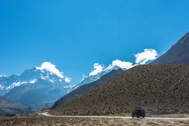 istock Asphalt mountain road in the Himalayas, Nepal. 1010539274