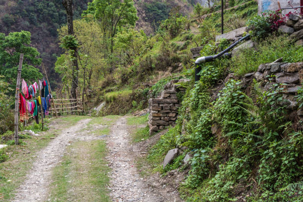 istock In a small Nepalese mountain village. 1010542592