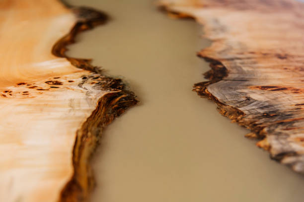 istock Handmade knotted wooden table 1010549778