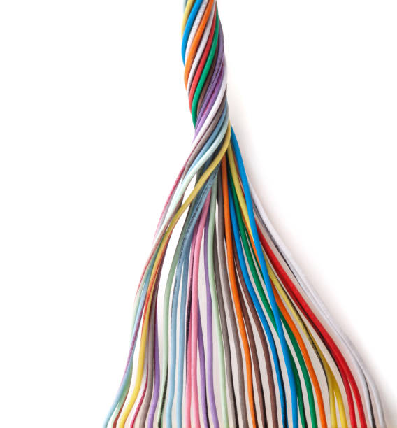 istock Electric wire isolated on white background 1010556036