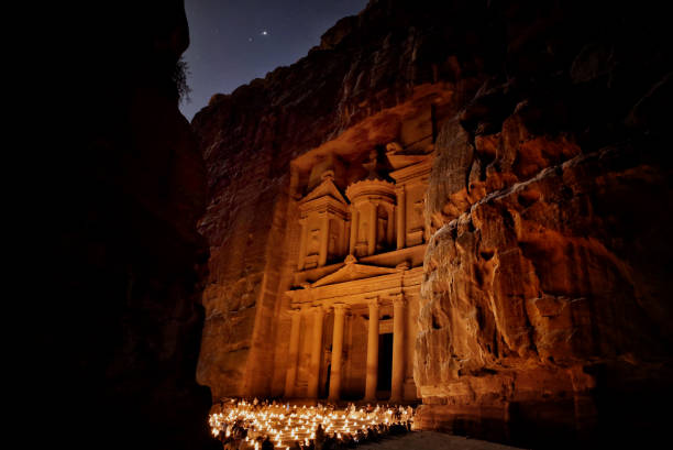 istock Petra at night with lanterns lights 1010567454
