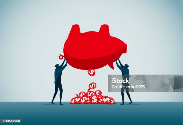 Bankruptcy Stock Illustration - Download Image Now - Currency, Coin Bank, Banking