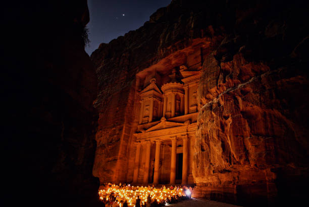 istock Petra at night with lanterns lights 1010568620