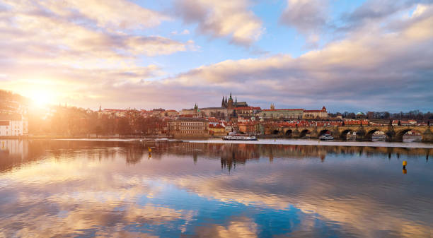 istock Prague Cityscape at Sunset, Czech Republic 1010585560